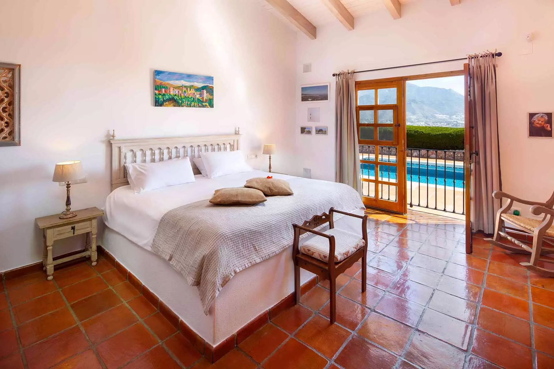 pool view from the villa in spain